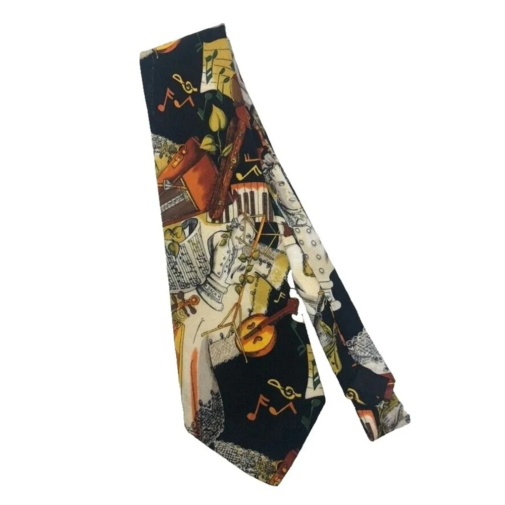Vintage Nicole Miller Silk Tie Mens Classical Music Teacher Business Career